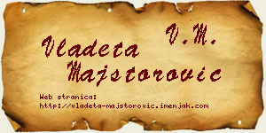 Vladeta Majstorović vizit kartica